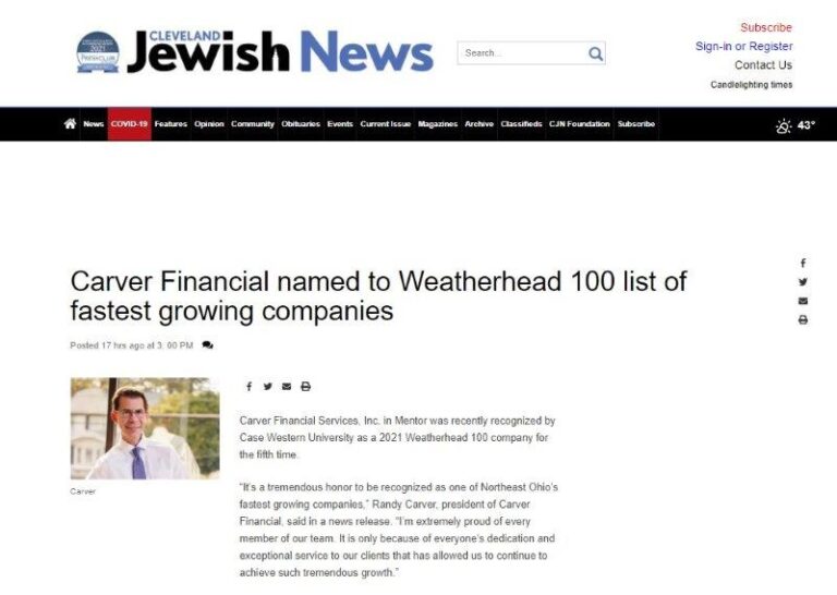 Weatherhead 100 award