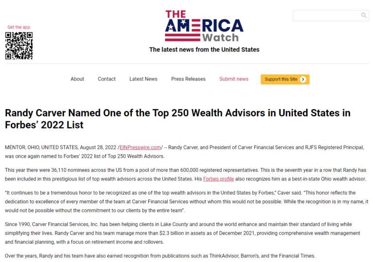 Randy Carver in The America Watch